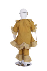 Golden Ruffle Princess Set – 3 Piece (Top, Trousers & Bag)