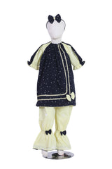 Chamki Lemon Kurti Set" – Desi Chic for Little Girls