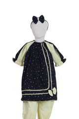 Chamki Lemon Kurti Set" – Desi Chic for Little Girls